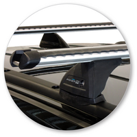 Prorack Silver 2 Bar Heavy Duty Through Bar kit to suit Jeep Grand Cherokee WK2 SRT-8 / Blackhawk 5dr SUV (2012 - 12/2021)