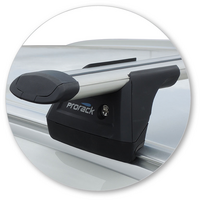 Prorack Silver 2 Bar Aero Through Bar kit to suit BMW X5 F15 5dr SUV (2013 - 2018)