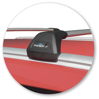 Prorack Silver 2 Bar Aero Flush Bar kit to suit Kia Soul Steel Roof 5dr SUV (2014 - 2019)