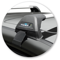 Prorack Silver 2 Bar Aero Flush Bar kit to suit Subaru Legacy 4dr Sedan (2014 - 2020)