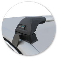 Prorack Silver 2 Bar Aero Flush Bar kit to suit Volkswagen Passat B8 4dr Sedan (10/2015 - Current)