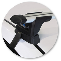 Prorack Silver 2 Bar Aero Through Bar kit to suit Toyota Prius V (Glass Roof) 5dr Wagon (2012 - Current)