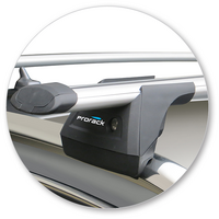 Prorack Silver 2 Bar Aero Through Bar kit to suit Audi A3/S3/RS3 Sportback 5dr Hatch (2013 - 2020)