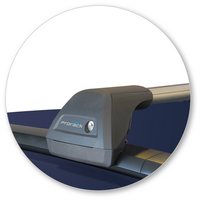 Prorack Silver 2 Bar Aero Flush Bar kit to suit Fiat 500X 5dr SUV (2016 - Current)