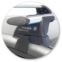 Prorack Black 2 Bar Aero Through Bar kit to suit Kia Rio 5dr Hatch (8/2005 - 8/2011)