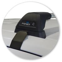 Prorack Silver 2 Bar Aero Flush Bar kit to suit Nissan Navara NP300 (D23) Dual Cab 4dr Ute (2015 - Current)