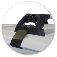 Yakima Black 2 Bar Roof Rack - Nissan Navara NP300 (D23) Dual Cab 4dr Ute 6/15 - On (S7YB &amp; K932)