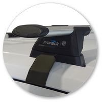 Prorack Black 2 Bar Aero Through Bar kit to suit Nissan Navara NP300 (D23) Dual Cab 4dr Ute (2015 - Current)