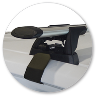 Yakima Black 2 Bar Roof Rack - Nissan Navara NP300 (D23) Dual Cab 4dr Ute 6/15 - On (S17Y &amp; K932)