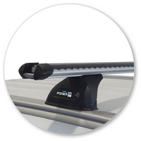 Prorack Black 2 Bar Heavy Duty Through Bar kit to suit Mitsubishi Outlander 5dr SUV (2015 - 2017)