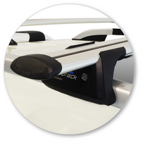 Prorack Black 2 Bar Aero Through Bar kit to suit Nissan Navara NP300 (D23) Dual Cab 4dr Ute (6/2015 - Current)