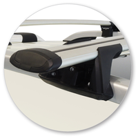 Yakima Black 2 Bar Roof Rack - Nissan Navara NP300 (D23) Dual Cab 4dr Ute 6/15 - On (S17Y &amp; K328)