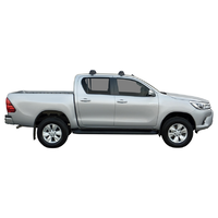 Yakima Black 2 Bar Roof Rack - Toyota HiLux Double Cab 4dr Ute 10/15 - On (S16Y &amp; K954)