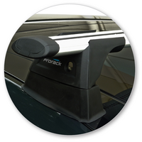 Prorack Black 2 Bar Aero Through Bar kit to suit Tesla Model S Panoramic Roof 5dr Hatch (2012 - 2019)