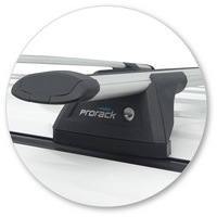 Prorack Silver 2 Bar Aero Through Bar kit to suit Volkswagen Multivan T5 5dr MPV (2004 - 2015)