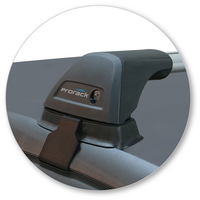 Prorack Silver 2 Bar Aero Flush Bar kit to suit Volkswagen Polo 5dr Hatch (2009 - 2017)