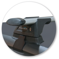 Prorack Silver 2 Bar Aero Through Bar kit to suit Volkswagen Polo 5dr Hatch (2009 - 2017)