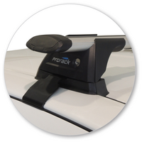 Prorack Silver 2 Bar Aero Through Bar kit to suit Toyota HiLux Extra Cab 4dr Ute (10/2015 - Current)