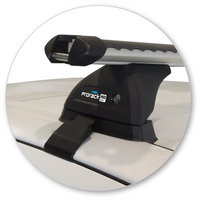 Prorack Silver 2 Bar Heavy Duty Through Bar kit to suit Toyota HiLux Extra Cab 4dr Ute (10/2015 - Current)