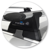 Prorack Silver 2 Bar Aero Through Bar kit to suit Toyota Alphard 5dr MPV (2002 - 2008)