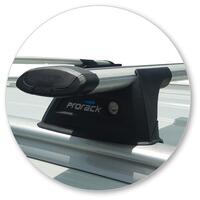 Prorack Silver 2 Bar Aero Through Bar kit to suit Mitsubishi Pajero Sport 5dr SUV (10/2015 - Current)