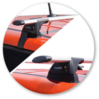 Prorack Black 2 Bar Aero Through Bar kit to suit Jeep Renegade Sport 5dr SUV (2016 - Current)