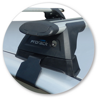 Prorack Black 2 Bar Aero Through Bar kit to suit Kia Rio 4dr Sedan (2005 - 2011)