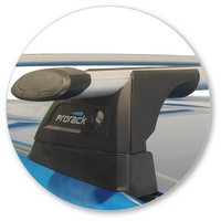 Prorack Silver 2 Bar Aero Through Bar kit to suit Toyota Rav4 5dr SUV (2013 - 4/2019)