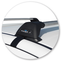 Prorack Silver 2 Bar Aero Flush Bar kit to suit Mitsubishi Lancer 5dr Hatch (9/2007 - 2016)