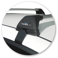 Prorack Silver 2 Bar Aero Flush Bar kit to suit Kia Cerato 5dr Hatch (2016 - 2018)