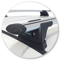 Prorack Black 2 Bar Aero Through Bar kit to suit Mitsubishi Lancer EVO VIII 4dr Sedan (2003 - 2005)