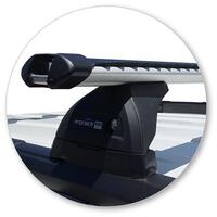 Prorack Silver 2 Bar Heavy Duty Through Bar kit to suit Ford Ecosport 5dr SUV (2014 - 2018)