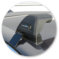 Prorack Silver 2 Bar Aero Flush Bar kit to suit Alfa Romeo Giulia Steel &amp; Sun Roof 4dr Sedan (2016 - Current)