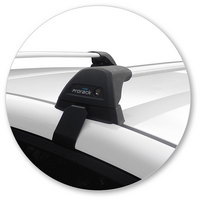 Prorack Silver 2 Bar Aero Flush Bar kit to suit Kia Cerato 4dr Sedan (2013 - 6/2018)
