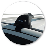 Prorack Silver 2 Bar Aero Flush Bar kit to suit Ford Ranger Super Cab 4dr Ute (2012 - 2022)