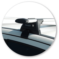 Prorack Black 2 Bar Aero Through Bar kit to suit Ford Ranger Super Cab 4dr Ute (2012 - 2022)