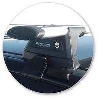 Prorack Black 2 Bar Aero Through Bar kit to suit Ford Ranger Double Cab 4dr Ute (11/2011 - 6/2022)