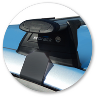 Prorack Silver 2 Bar Aero Through Bar kit to suit Hyundai Accent Active 4dr Sedan (2011 - 2020)