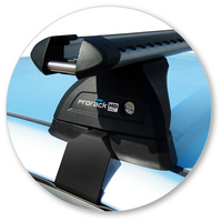 Prorack Black 2 Bar Heavy Duty Through Bar kit to suit Hyundai Accent Active 4dr Sedan (2011 - 2020)