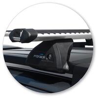 Prorack Silver 2 Bar Heavy Duty Through Bar kit to suit Holden Colorado Z71 4dr Ute (10/2016 - 2020)