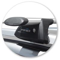 Prorack Silver 2 Bar Aero Through Bar kit to suit Ford Ranger Wildtrak 4dr Ute (2012 - 6/2022)