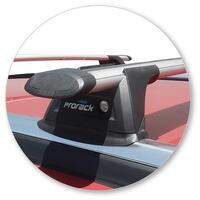 Prorack Silver 2 Bar Aero Through Bar kit to suit Holden Trailblazer 5dr SUV (2016 - 2020)