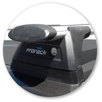 Prorack Silver 2 Bar Aero Through Bar kit to suit Holden Colorado Crew Cab 4dr Ute (2012 - 2020)