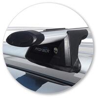 Prorack Silver 2 Bar Aero Through Bar kit to suit SsangYong Rexton 5dr SUV (2012 - 2017)