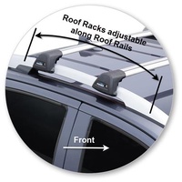 Prorack Silver 2 Bar Aero Flush Bar kit to suit Isuzu D-Max LS-T Crew Cab 4dr Ute (2012 - 8/2020)