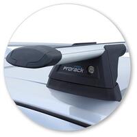 Prorack Silver 2 Bar Aero Through Bar kit to suit Isuzu D-Max LS-U/LS-M Crew Cab 4dr Ute (2012 - 9/2020)