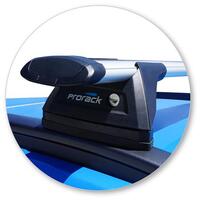 Prorack Black 2 Bar Aero Through Bar kit to suit Hyundai Kona 5dr SUV (2017 - 6/2023)