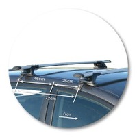 Prorack Silver 2 Bar Aero Through Bar kit to suit Toyota Blade 5dr Hatch (2006 - 2012)