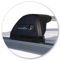 Prorack Silver 2 Bar Aero Flush Bar kit to suit Hyundai Santa Fe 5dr SUV (2018 - Current)