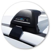 Prorack Silver 2 Bar Aero Flush Bar kit to suit Ford Ranger Raptor Double Cab 4dr Ute (2018 - 9/2022)